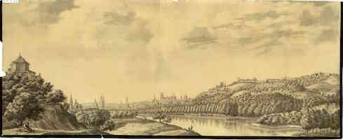 Vista de Granada desde el río Genil. Henry Swinburne (1775)