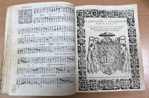 Portada Canciones y villanescas (1589). Francisco Guerrero