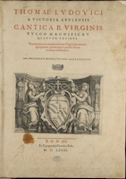 Cantica B. Virginis vulgo Magnificat. Tomás Luis de Victoria. Roma, 1581