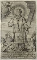 San Victorino patrón de Arévalo. Grabado de Marcos Orozco. 1677