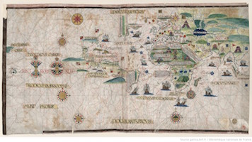 Facsímil del mapamundi de Jorge Reinel, probablemente elaborado en Sevilla hacia 1519