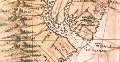 Río de la Plata. Islario general de todas las islas del mundo (c.1540-c.1560). Alonso de Santa Cruz