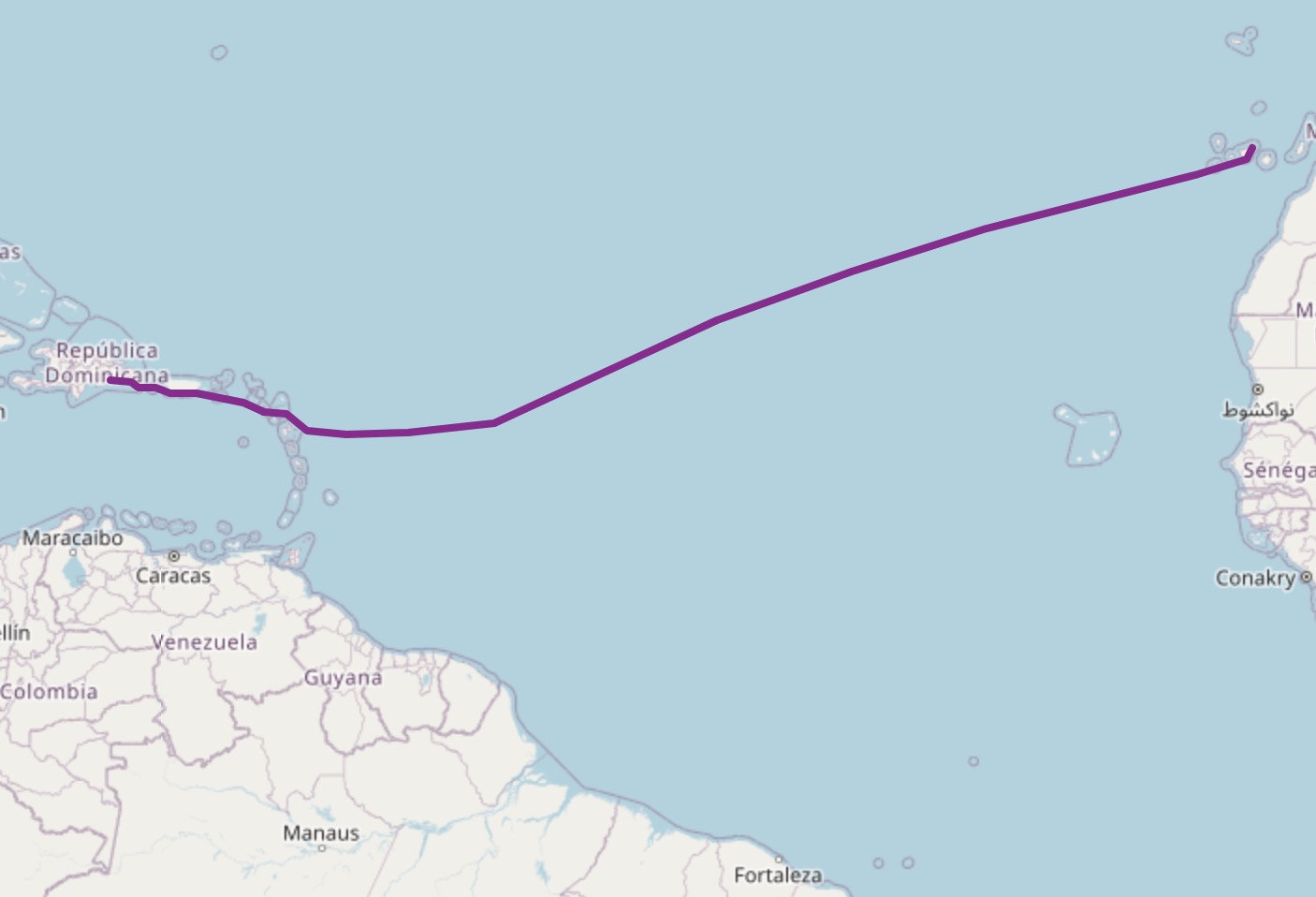Sea voyage of Eugenio Salazar de Alarcón and his family from the port of Santa Cruz de Tenerife to Santo Domingo (1573)
