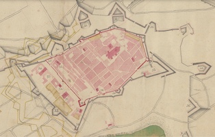 Plano de la plaza de Tarragona (s. XVIII). Nº 30. Convento de Santa Clara