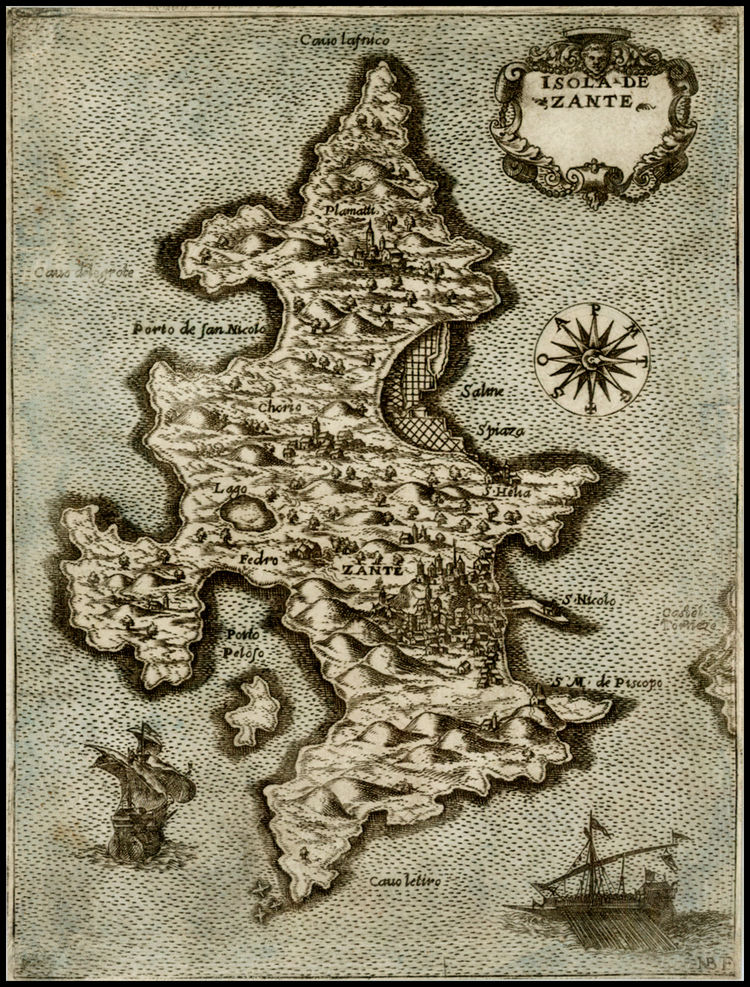 Isla de Zante. Donato Bertelli (c. 1574)
