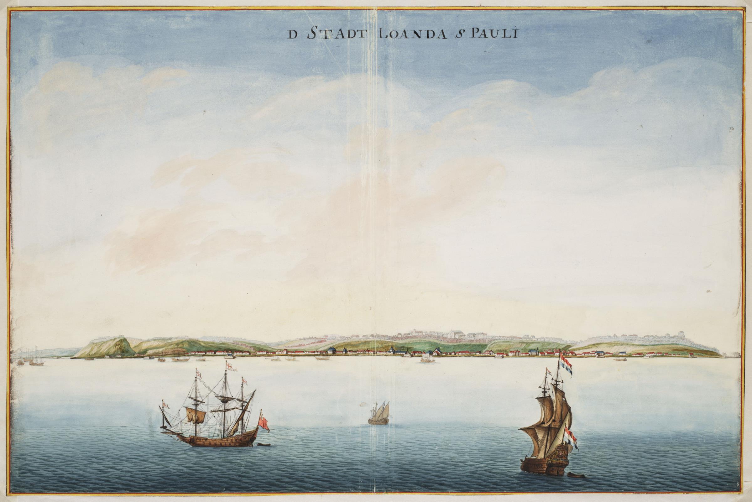 Vista de Luanda. Johannes Vingboons (c. 1665)